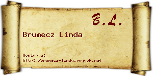 Brumecz Linda névjegykártya